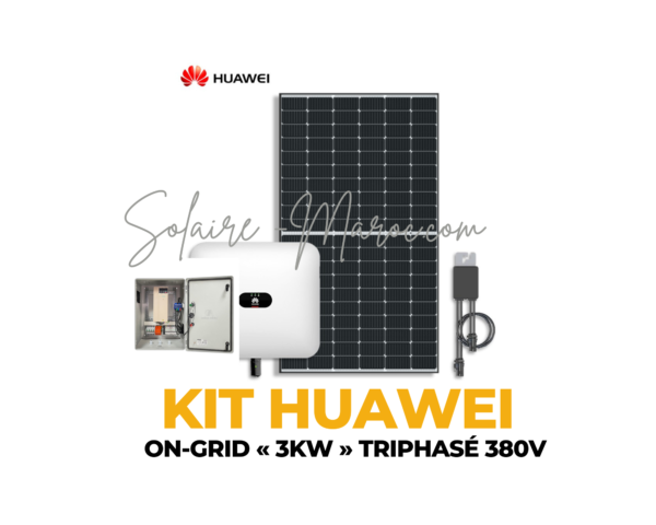 Kit onduleur solaire HUAWEI autoconsommation « 3kW» Triphasé 380V