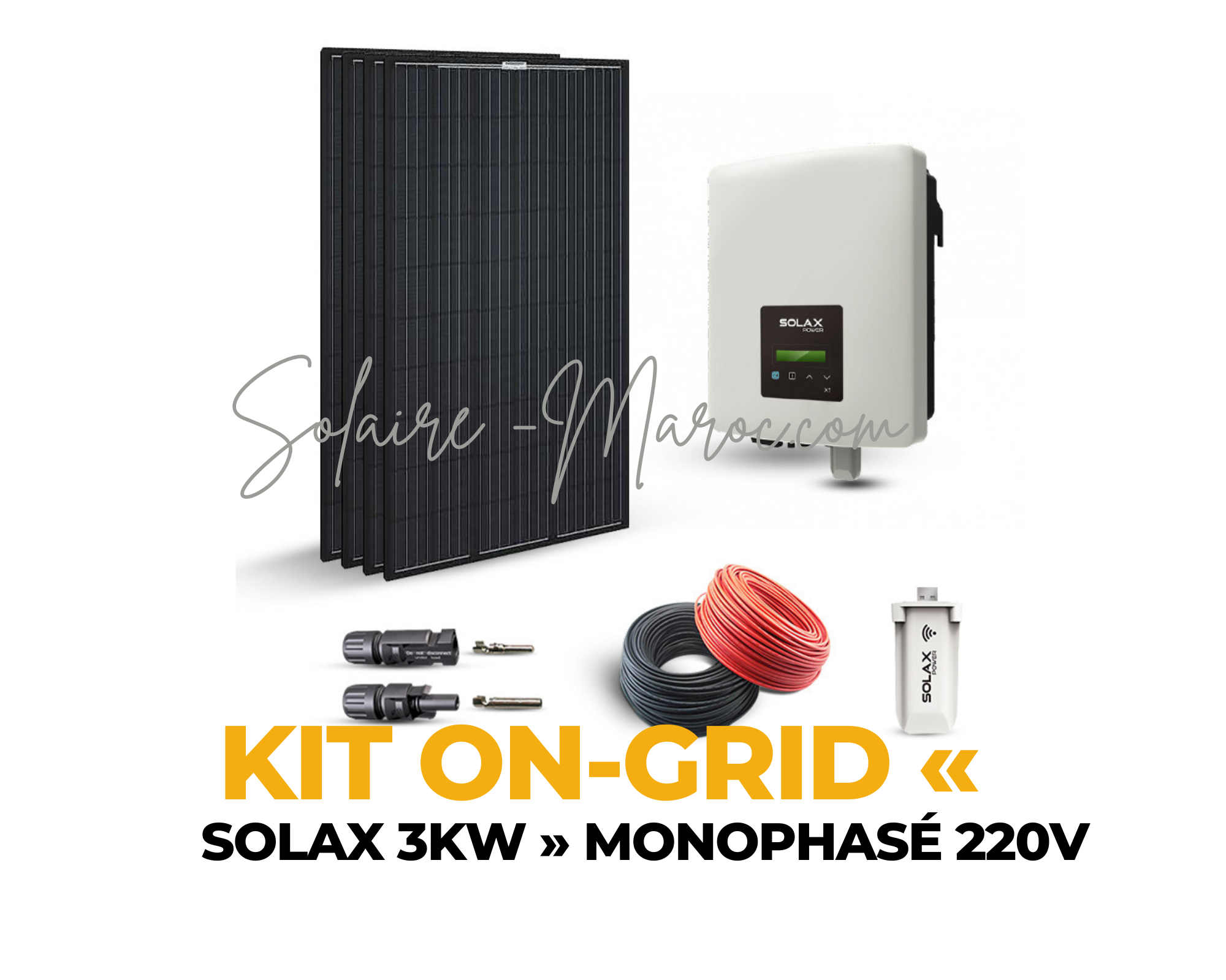 Onduleur solaire hybride monophasé 3kW 1MPPT